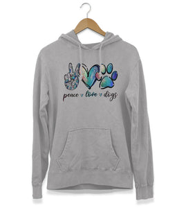 Peace, Love & Dogs Hoodie (Unisex)