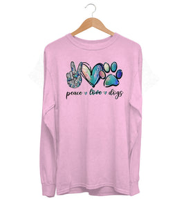 Peace, Love & Dogs Long Sleeve (Unisex)